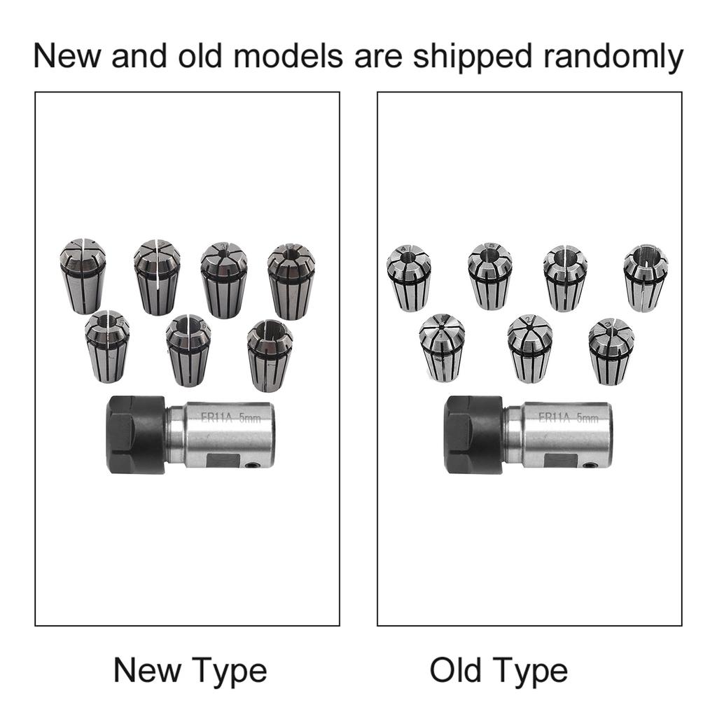 Motor Shaft Holder Extension Rod ER11 5mm Motor Shaft Holder Extension Rod ER11 1‑7mm Spring Collets Set Spring Collet