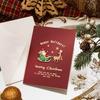 Merry Christmas Fold Small Greeting Cards with Envelopes Xmas Postcard Navidad New Year 2025 DIY Gift Card Decoration Noel