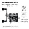AbuGarcia Ambassadeur 4501C Factory Tune Black Double Handle Topwater Reel for and Catfish Left-Handed Bass, Snakehead,