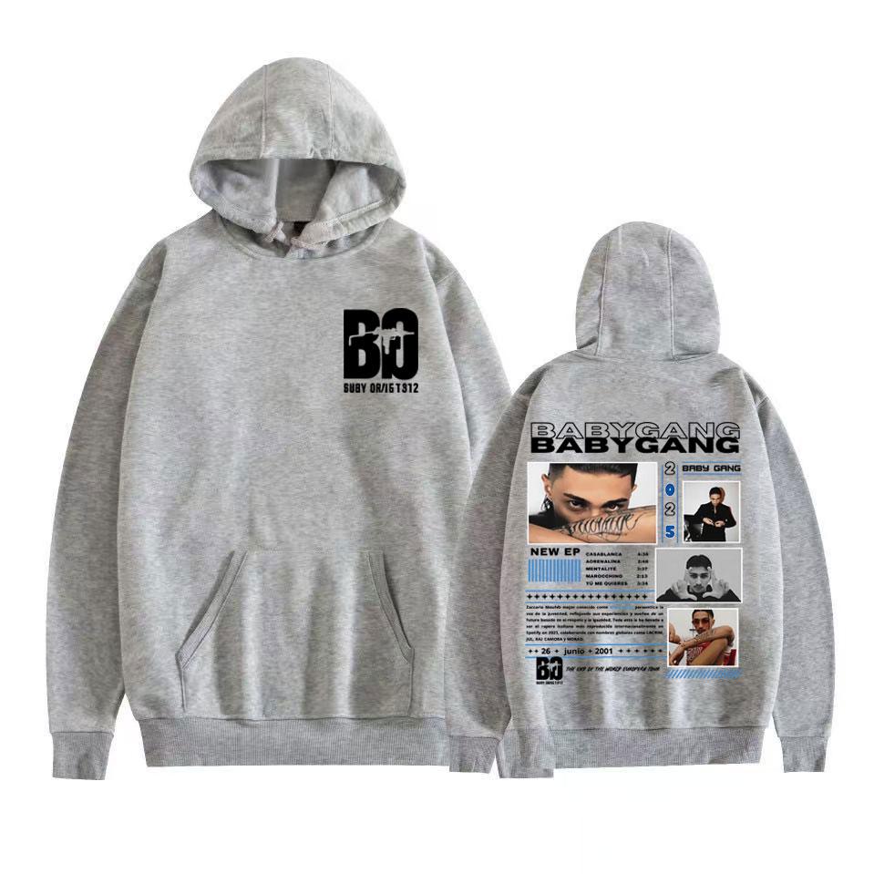 

Худі з графічним принтом Rapper Baby Gang Альбомний Тур 2025 Чоловічий Одяг Мода Хіп-Хоп Панк Худі Чоловічий Жилет-худі Великі Худі 3XL