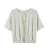 European and American Women's Clothing, French Style Versatile Lace Bow Knitted Jacket 3920183