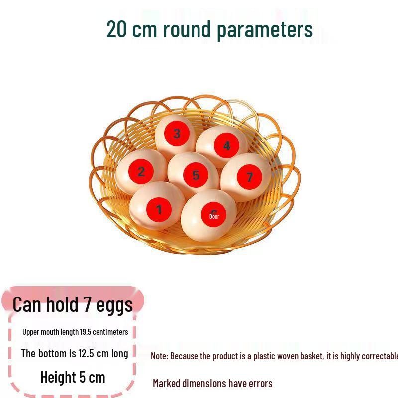 Fruit Display Basket: Rattan-Style Plastic Woven Tray for Supermarket, KTV Snacks, and Desserts