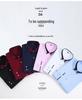 Men's Color Block Stretch Long-Sleeve Non-Iron Business Casual Shirt