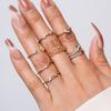 European and American Creative Geometric Joint Ring Ring Women's Hollow Moon Snake Ring Set Rings