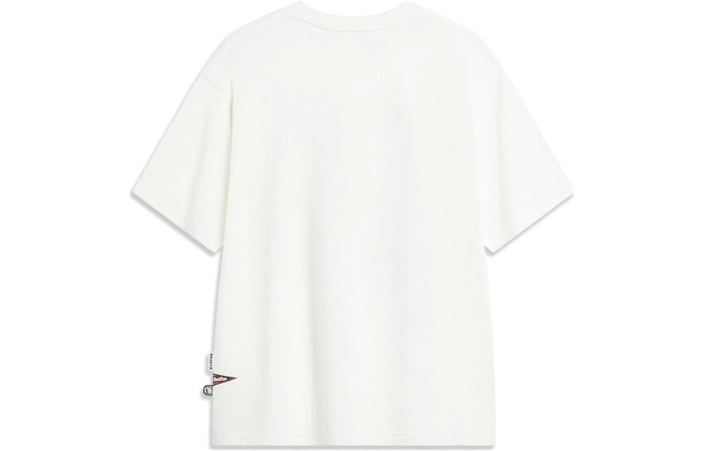Men's T-Shirt Li-Ning Li Ning Badfive T Shirt Unisex Ivory