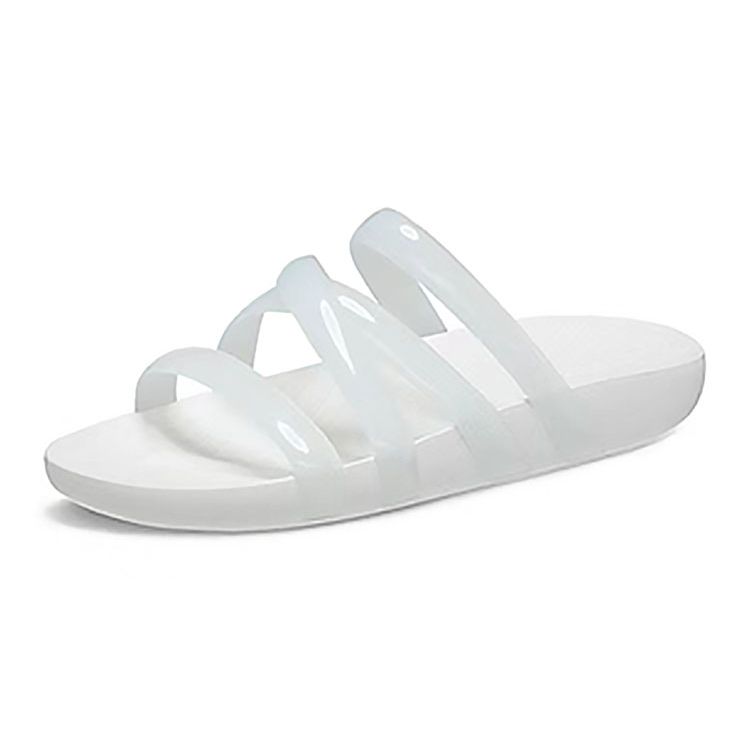 Crocs Sandali Ciabatte da Donna con Punta Aperta, Slip-On, Suola in Gomma, Asciugatura Rapida, Antibatterici, Bianco 208537-100