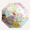 Star Sanrio Hello Kitty Little Twin Stars Automatic 3-Fold Cartoon Umbrella Design, Cute Cartoon Pattern, Portable Outdoor Umbrella, Perfect, Holiday