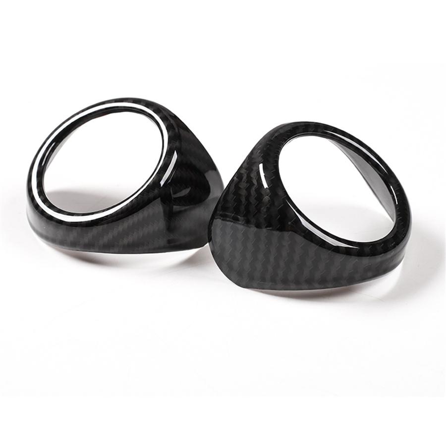 2x Carbon Fiber A Pillar Door Stereo Speaker Cover Trim For Ford Mustang 2015-18