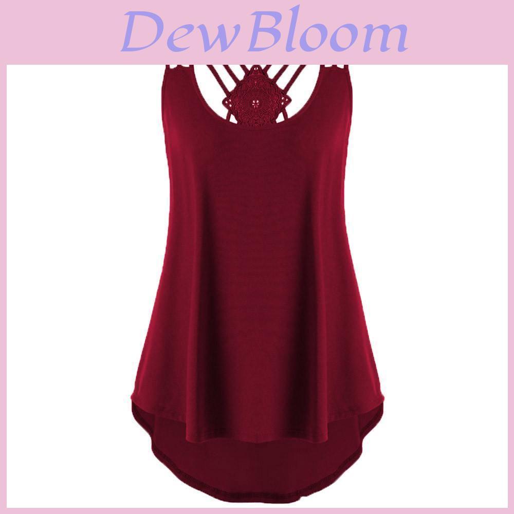 Versatile Ladies' Bandages Sleeveless Vest Top High Low Tank With Timeless Appeal For All Occasions