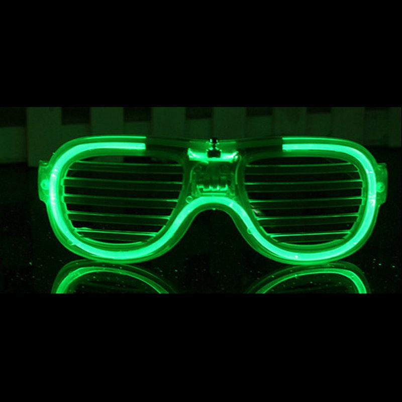 LED Light-up Flashing Glasses: Square, Heart-shaped, Venetian Blind Styles