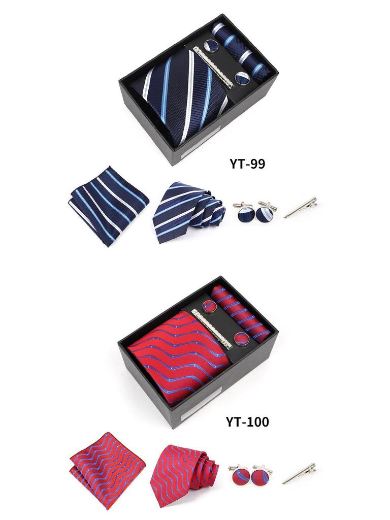 Luxury Men's Tie Gift Box with High-End Jacquard Embroidery