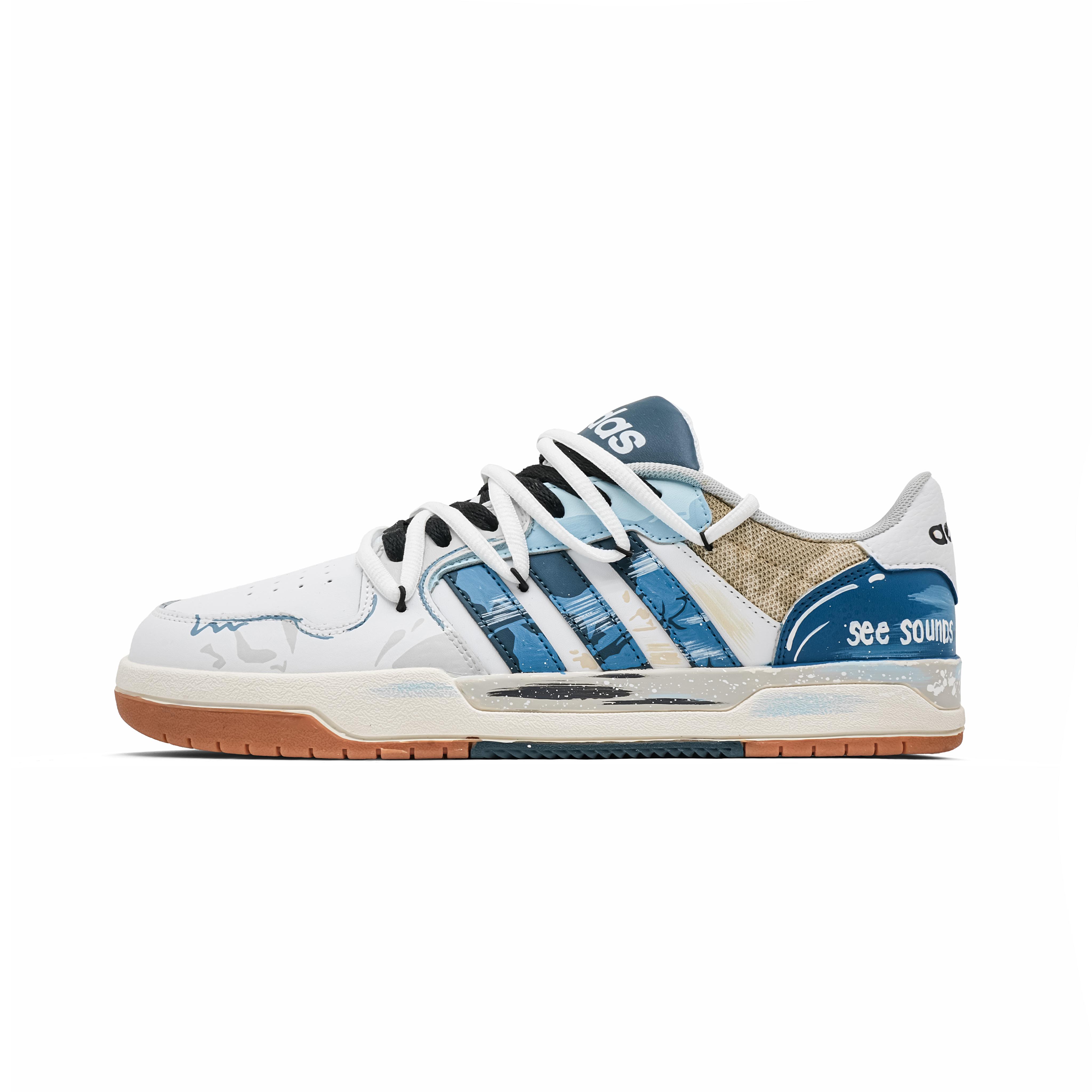 Adidas Neo Entrap Casual Break Abrasion Resistant Abrasion Resistant Low top Skateboard Shoes Unisex Blue Gray White JQ3925(Team1727-) 36
