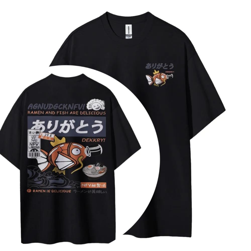Pokémon Cotton Unisex Crewneck Anime TShirt Comfortable Shortsleeved Sports and Casual Mens and Womens Tops Popular Tshirt
