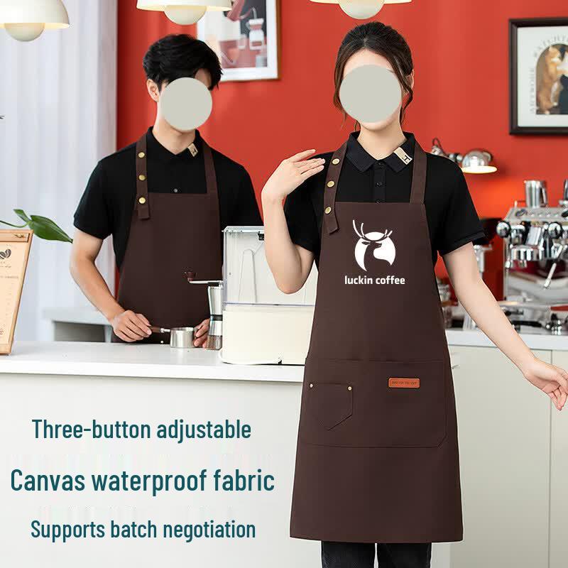 Jingwangrun Solid Color Waterproof Canvas Apron