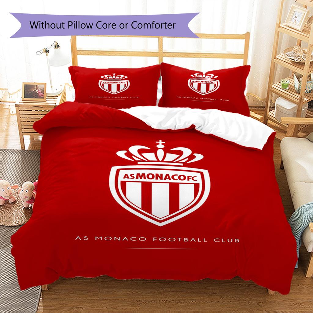 AS Monaco Pattern Bedding Set Quilt Cover Pillowcase Home Decor Gift (1 * duvet cover + 2 * pillowcase, without core)