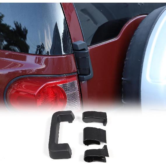 

Tailgate Hinge Replacement Compatible with Toyot@ FJ Cruiser 2007-2021, Exterior Tail Door Hinge Rotating Shaft Decorative Replacement Kit, 4PCS