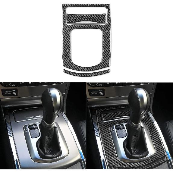 NVCNX Real Carbon Fiber Compatible with Infiniti G35 G37 X S 2007 2008 2009 2010 Sedan Coupe Convertible Car Accessories Interior Trim Dash CD AC