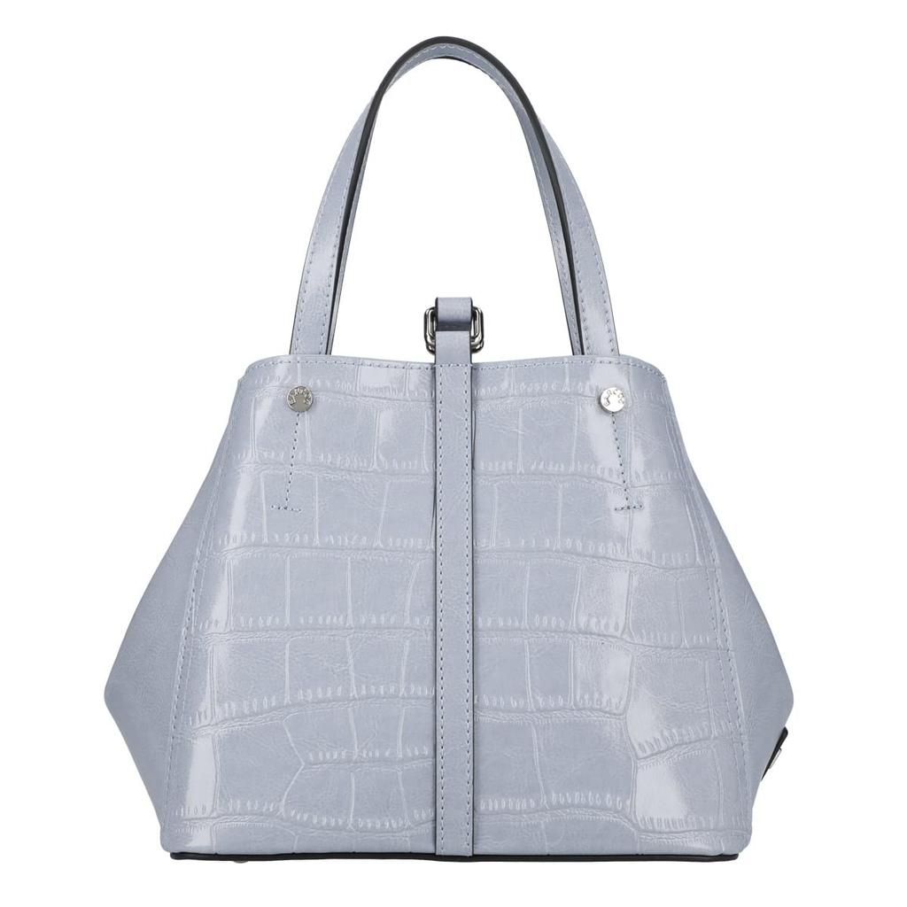 BARCOS Crocodile Embossed Shining Leather Handbag ONESIZE Black [BARCOS] Women's