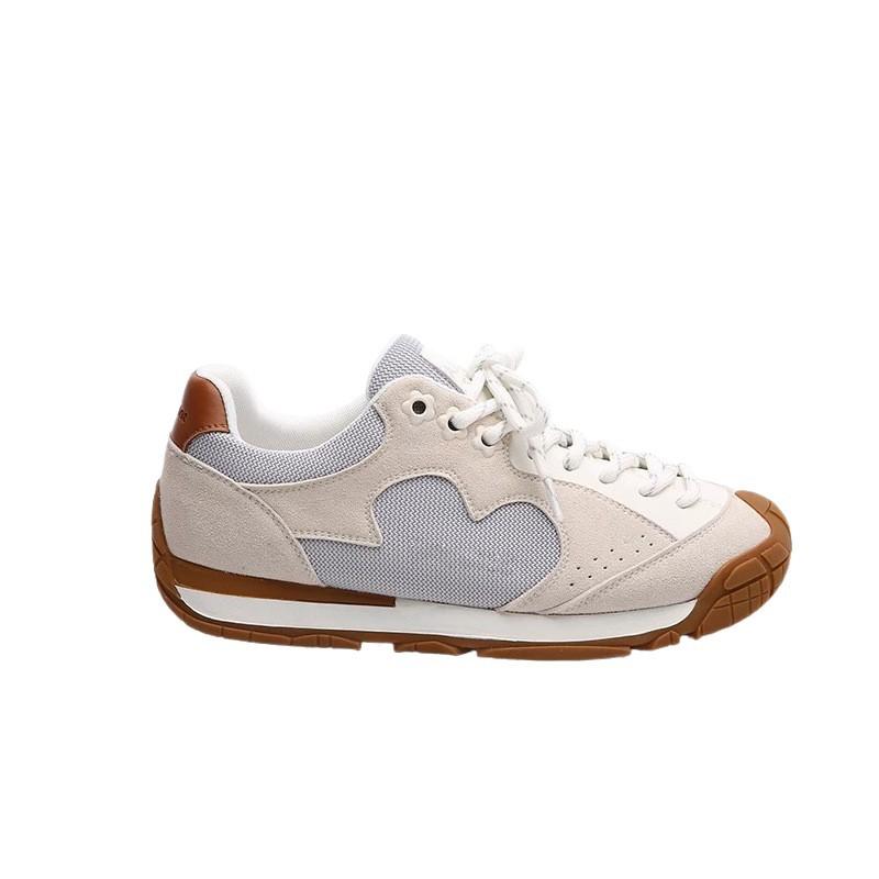 Cowhide Version~ Retro Forrest Gump Training Shoes Women's Versatile Breathable Casual Sports Shoes Platform Small Flower Stray Shoes Board Shoes