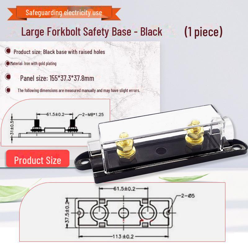 Porte-fusible de batterie de voiture à courant élevé avec connexion à boulon, 20 A-500 A