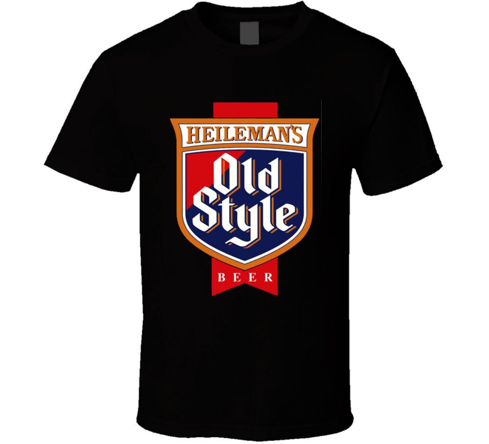 Heilemans Old Style Beer Cool Brewery Retro Brew Logo T Shirt Mens Womens Tees Top XL