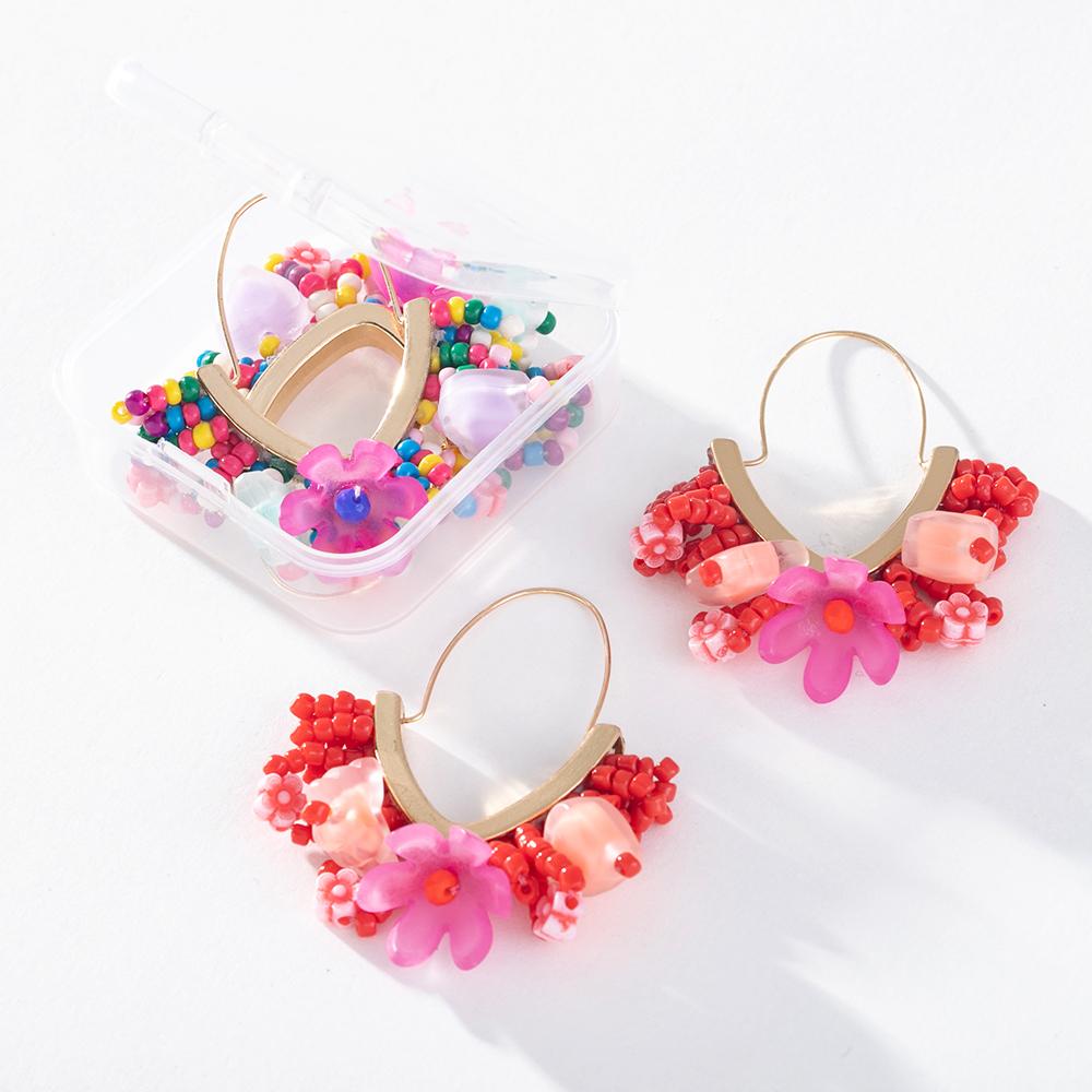 Pinkdudu 5 farbe V Form Acryl Ohrringe Elegante Temperament Cartoon Geometrische Ohrring für Frauen Schmuck PD1439