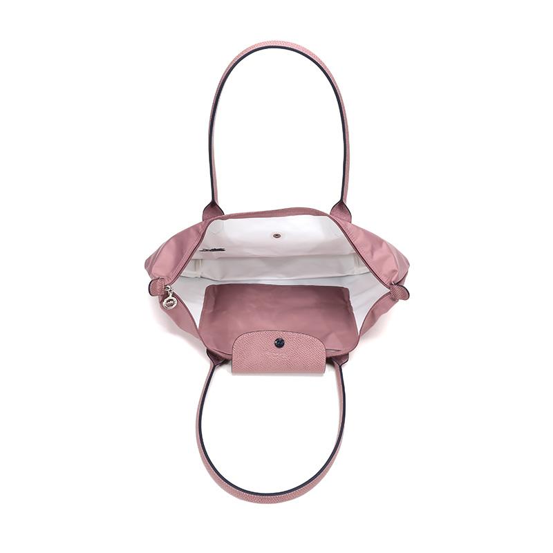 Longchamp Le Pliage Club 31 Large Capacity Button Zipper Closure Canvas Bag Women Shoulder Bags New-Vintage-Pink 1899619P44