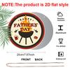 2D Flat, 1pc Round Aluminum Hanging Sign - Happy Father's Day BBQ Grill Metal Wall Art, Father's Day Themed Decor Sign, Retro Beer & Burger Design