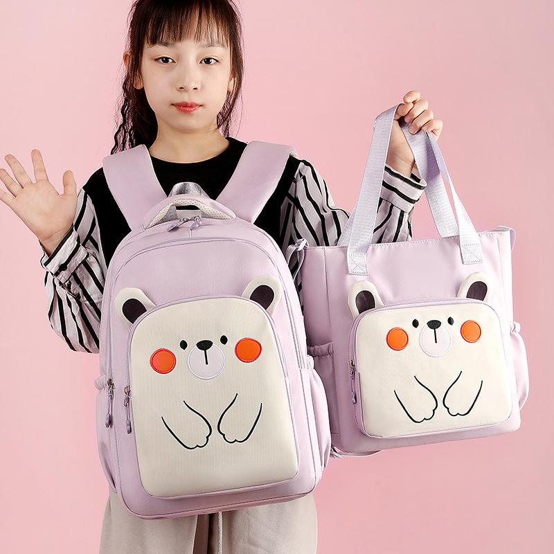 Children's school bag backpack Cartoon lightweight fashion large capacity tutoring bag Girls primary school bag