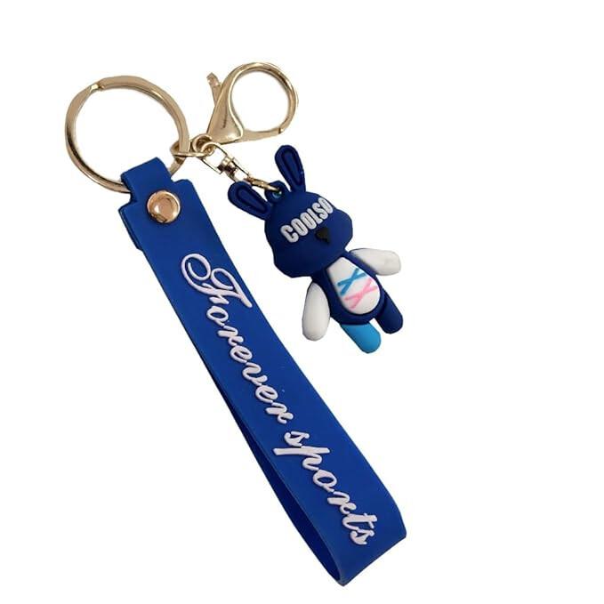 

RSINC Мультяшные персонажи для девочек мальчиков Милый силиконовый брелок Синий кролик | P B0DVZHRH9M