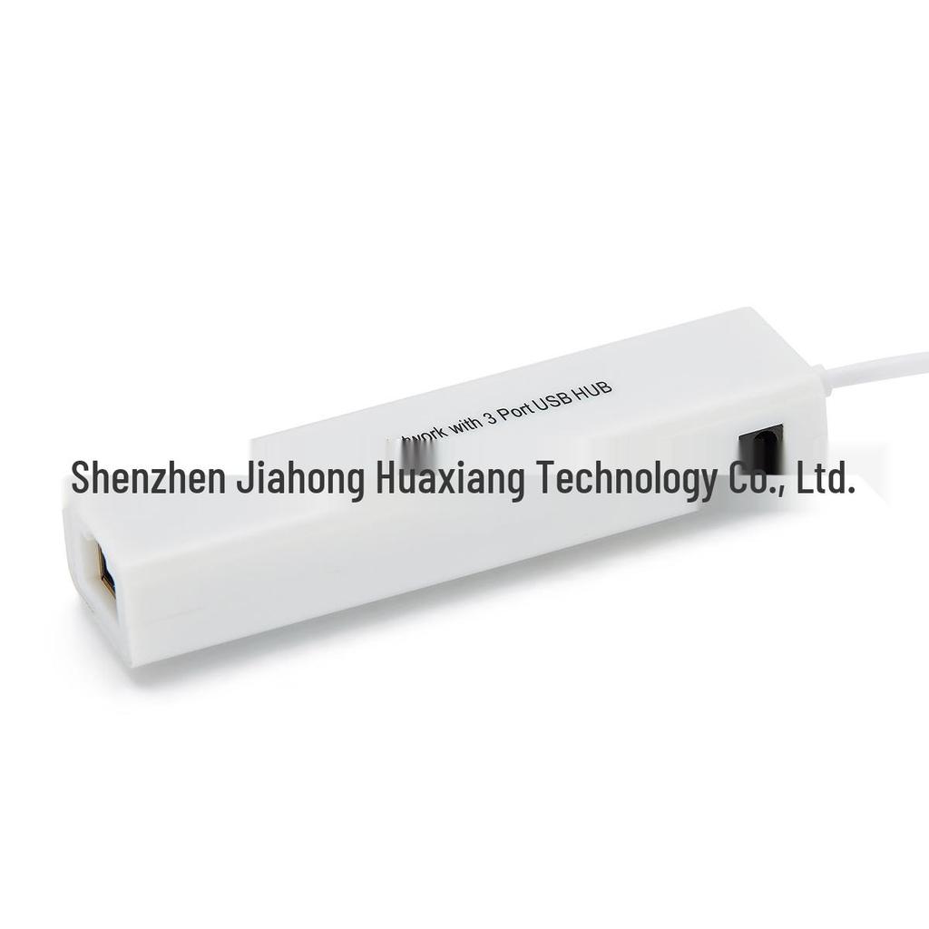 4-in-1 USB-C Hub with RJ45 100Mbps Network Converter for Laptops and Desktops