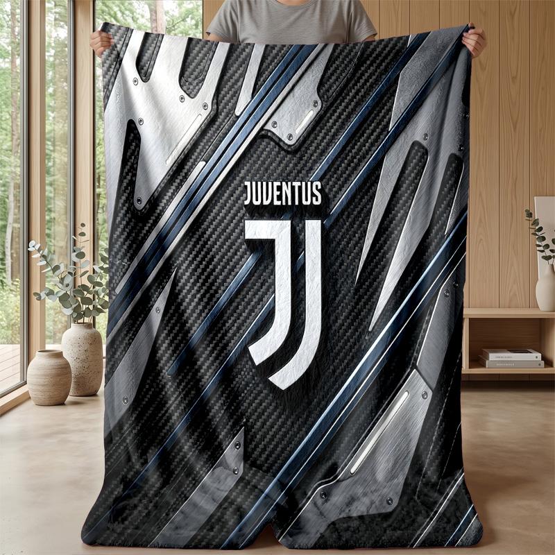 Juventus FC Themen-Decke Weiche Flanell-Decke Plüsch-Überwurf Gemütliche Sofa-Bett-Decke für Wohnkultur