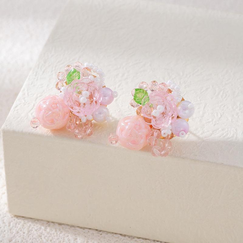 Exquisite Fairy Beaded Flower Earrings - Cute, Lively & Versatile Accessories