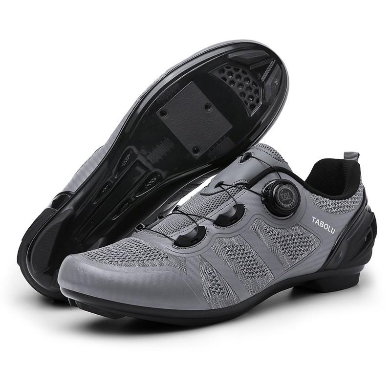 Mens Road Cycling Shoes With Breathable Mesh Upper Micro-Adjustment Dial System