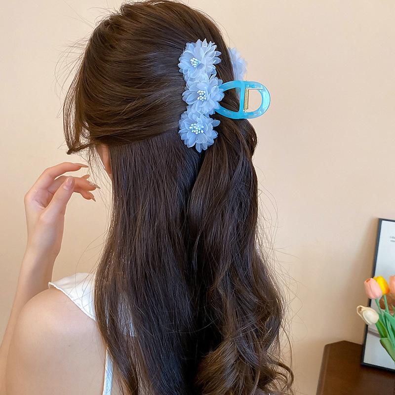 Holiday wind egg flower other side flower grab clip sweet girl bangs side hairpin bohemian hair accessories