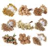 Lucia Crafts Gold Mixed Artificial Flowers Stamen Berries Christmas Wedding Decor Bundle DIY Material