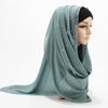 women plain bubble pearl chiffon scarf Head hijab wrap solid shawls headband foulard femme muslim hijabs stores