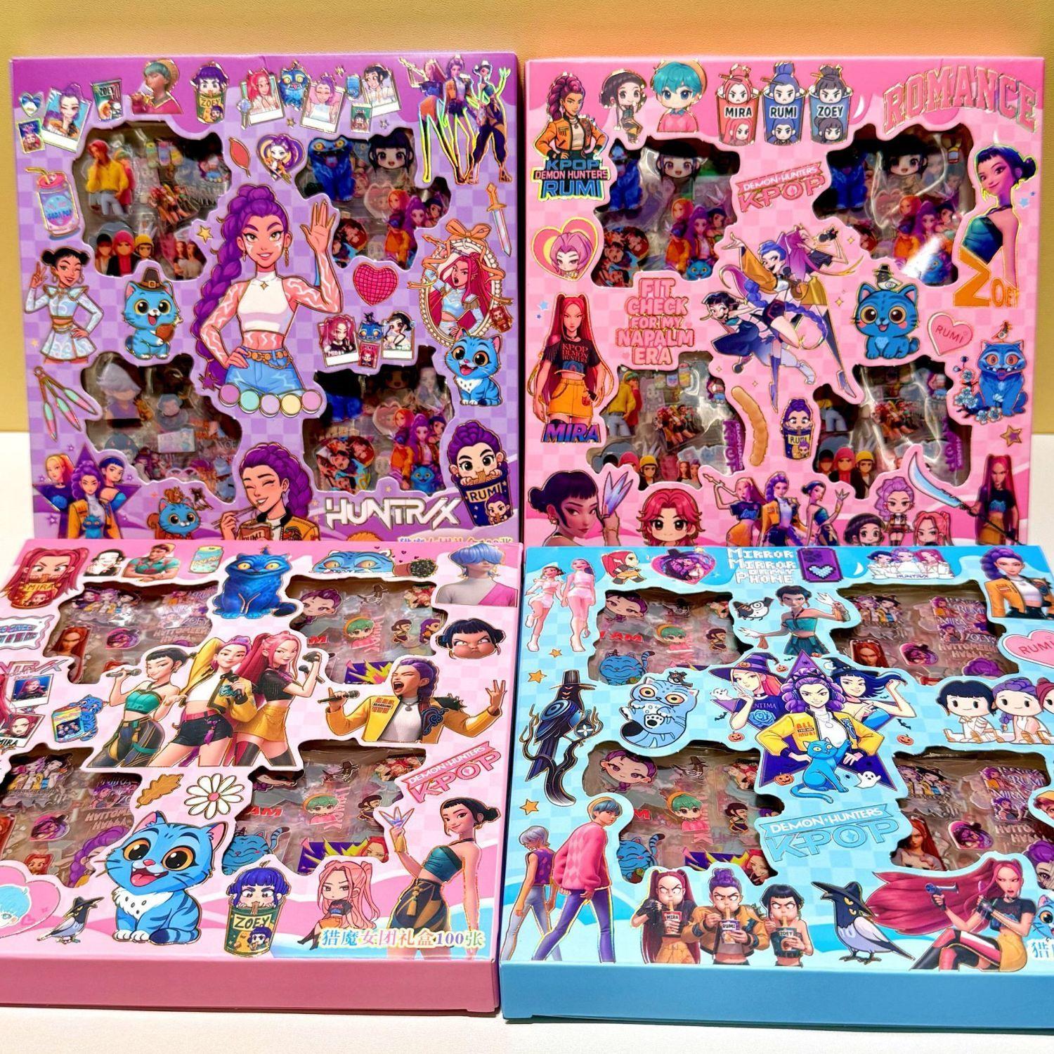 

100PCS KPop Demon Hunters Waterproof Stickers Anime Graffiti Decals for DIY Laptop Water Bottle