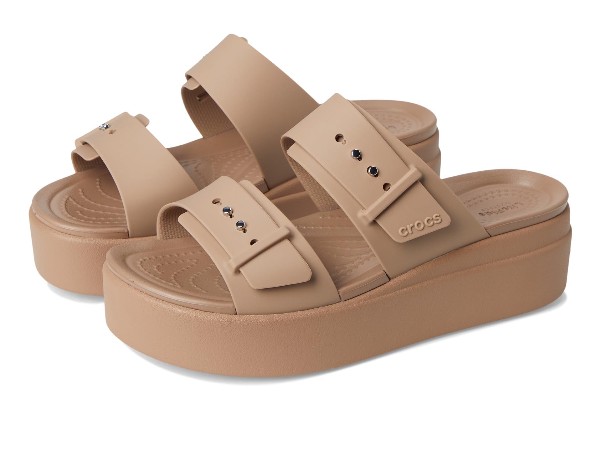 

Crocs Brooklyn Buckle Latte Sandals, 25cm