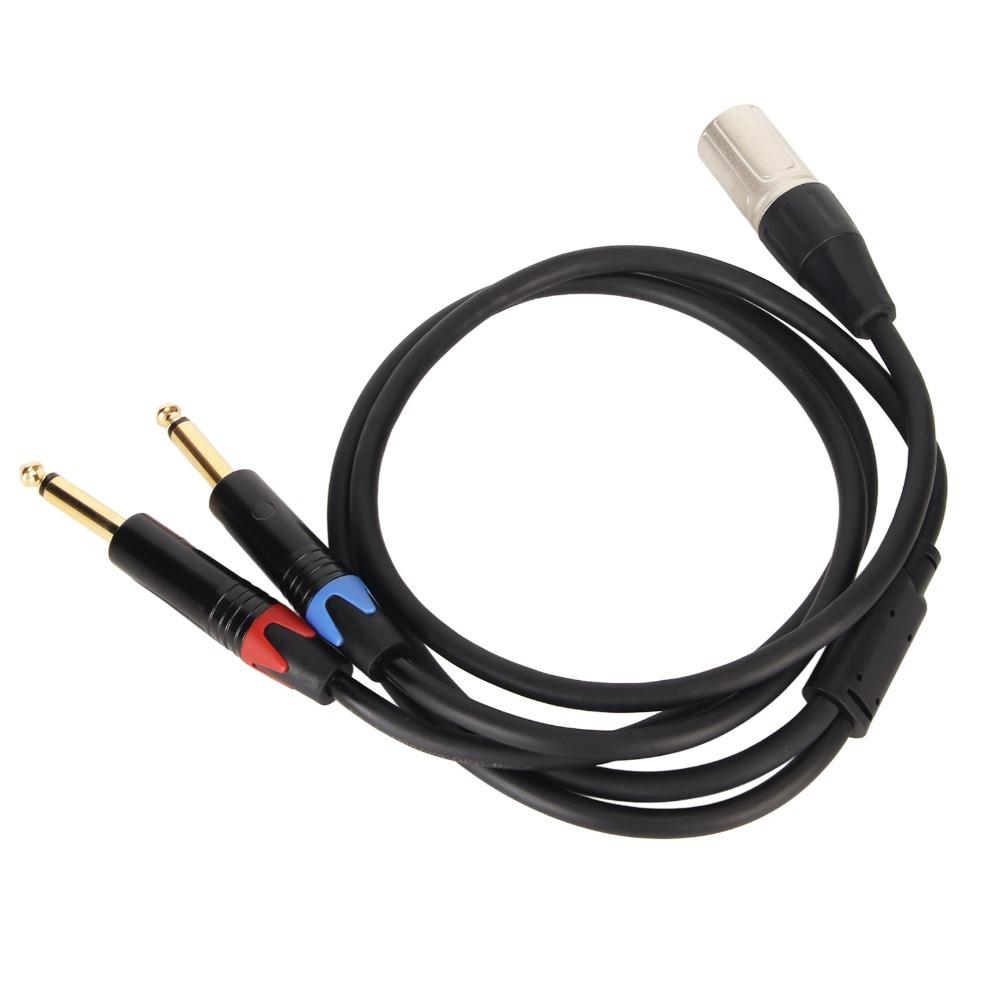 TS Mono Plug Y Splitter Cable Microphone Splitter Cable  for Microphones