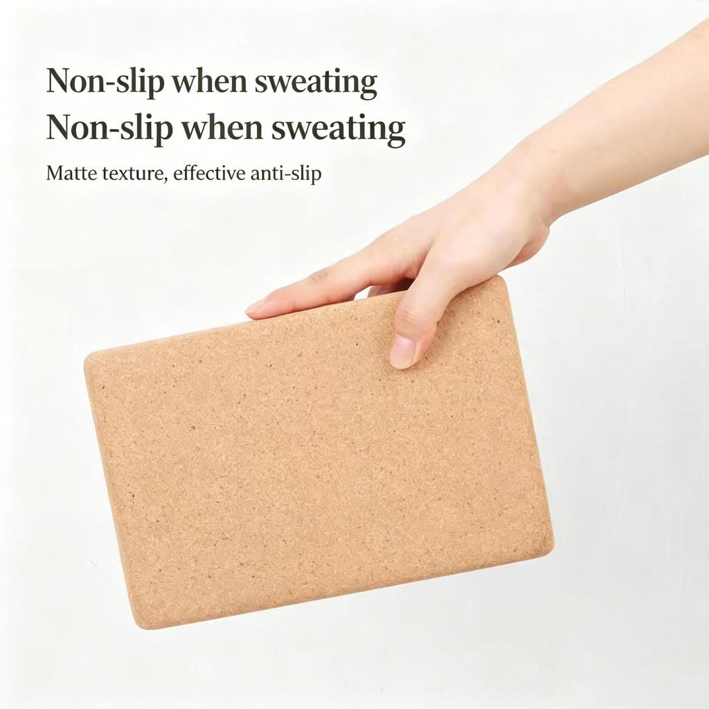 Lightweight Cork Yoga Blocks, High Density Non-slip Bricks for Yoga, Pilates, Stretching, Balance and Deepening Poses for Beginners and Advanced Yogis