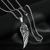 Style Elegant Retro Angel Wings Necklace For Both Men And Women In Durable Titanium Steel