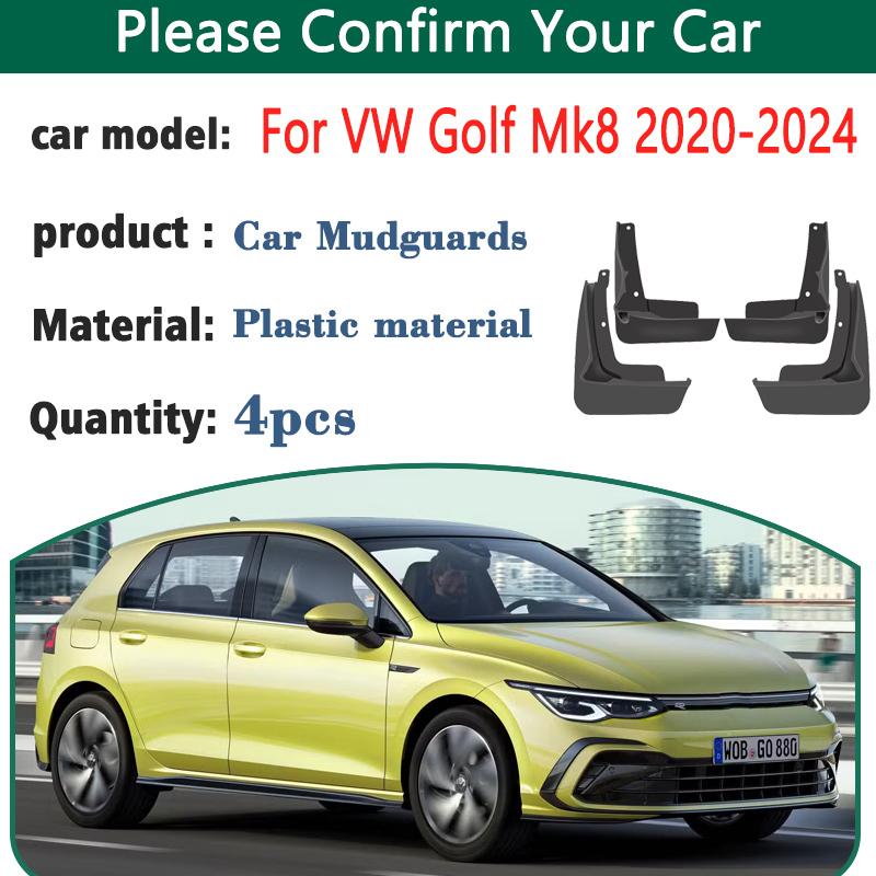 Car Mud Flaps For Volkswagen VW Golf 8 R Line Accessories MK8 GTE GTD GTI -2024 4x Fender Splash Guard Front Rear Mudguards