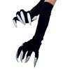 47cm Halloween Claw Gloves with Long Fingernails for Cosplay and Pranks