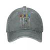 Autism Skeleton Dabbing Baseball Caps  Distressed Denim Sun Cap It's A Different Ability Awareness Outdoor Caps Hat