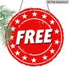 2D Flat, 1pc Round "FREE" Aluminum Hanging Sign, Red Vintage Star Border Design, Retro Metal Door Hanger, Perfect for Business Storefront, Shop