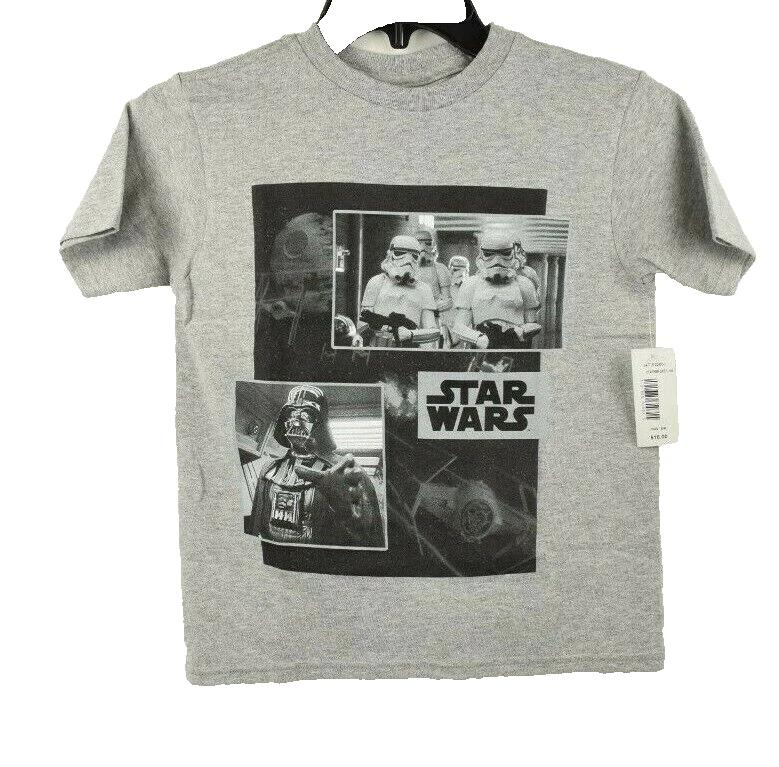 Star Wars Kids 5 to 6 Empire Battle Comic Gray Short Sleeve Mad Engine T-Shirt 160