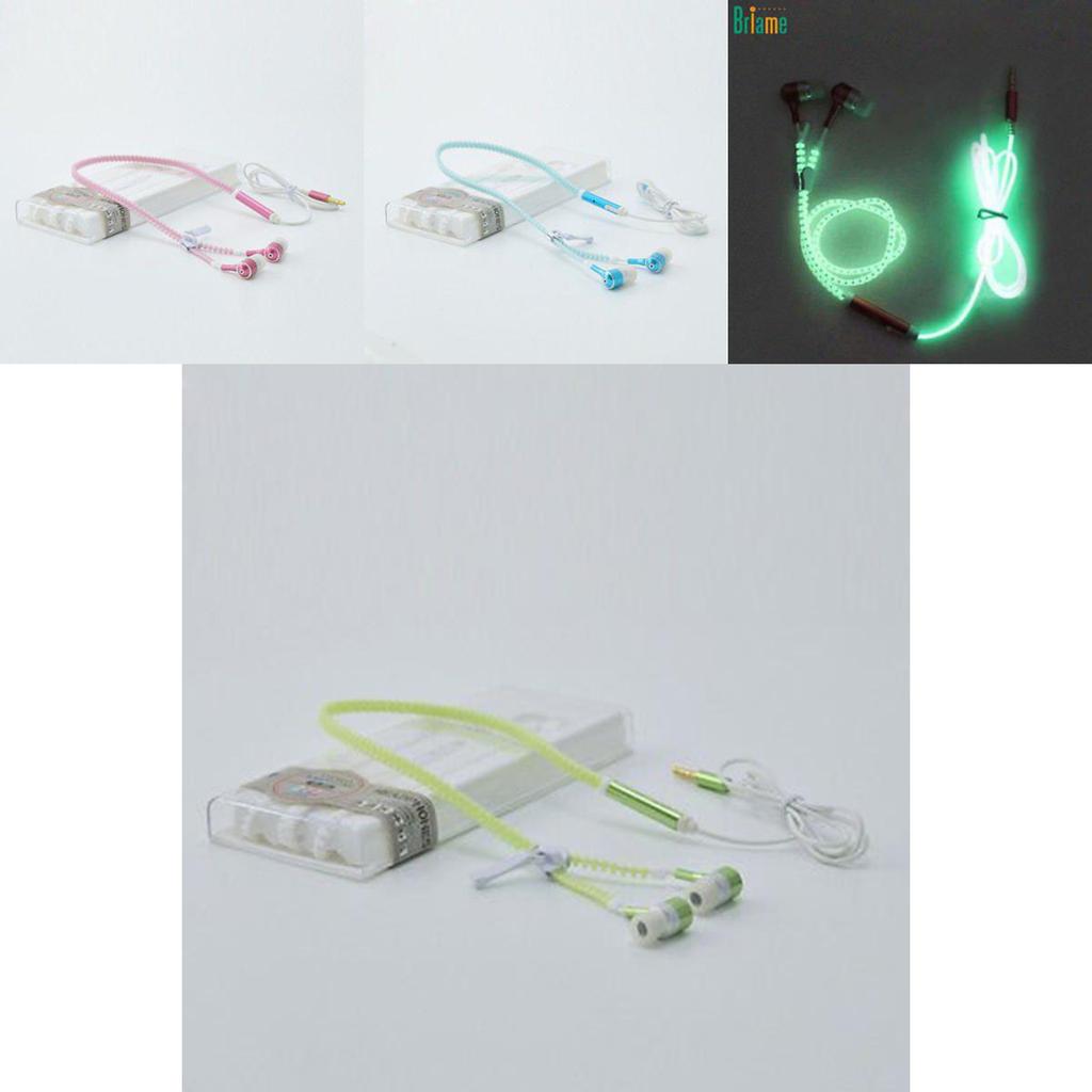 Generic Zipper Earphones With Microphone For Mobile Phones And Mp3 Devices