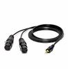 WV-9211-1.5B: Two XLR Canon Female to 3.5mm Stereo Mini Plug Unbalanced Line Cable (1.5m, Black)