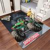 Monster Jam Grave Digger LKW Design Teppich Rutschfester Teppich geeignet für Wohnzimmer- und Schlafzimmer-Sofas.